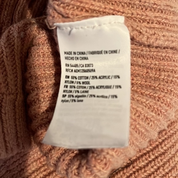 American Eagle Outfitters size small sweater oversized pink V-Neck long sleeve - Picture 4 of 9